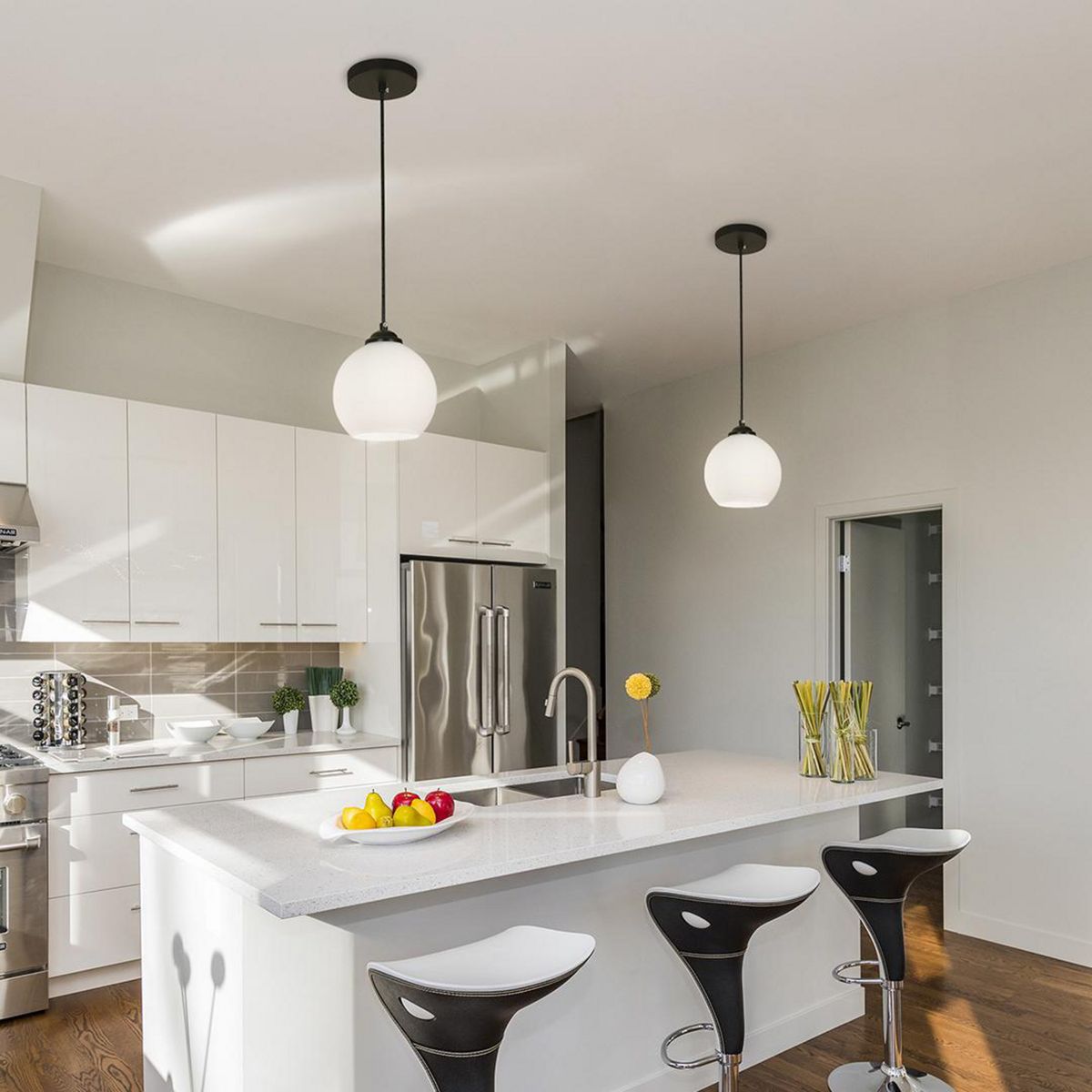 JUST HOME COLLECTION - Lámpara Colgante de Techo 1 Luz Sal Negra Pack x2