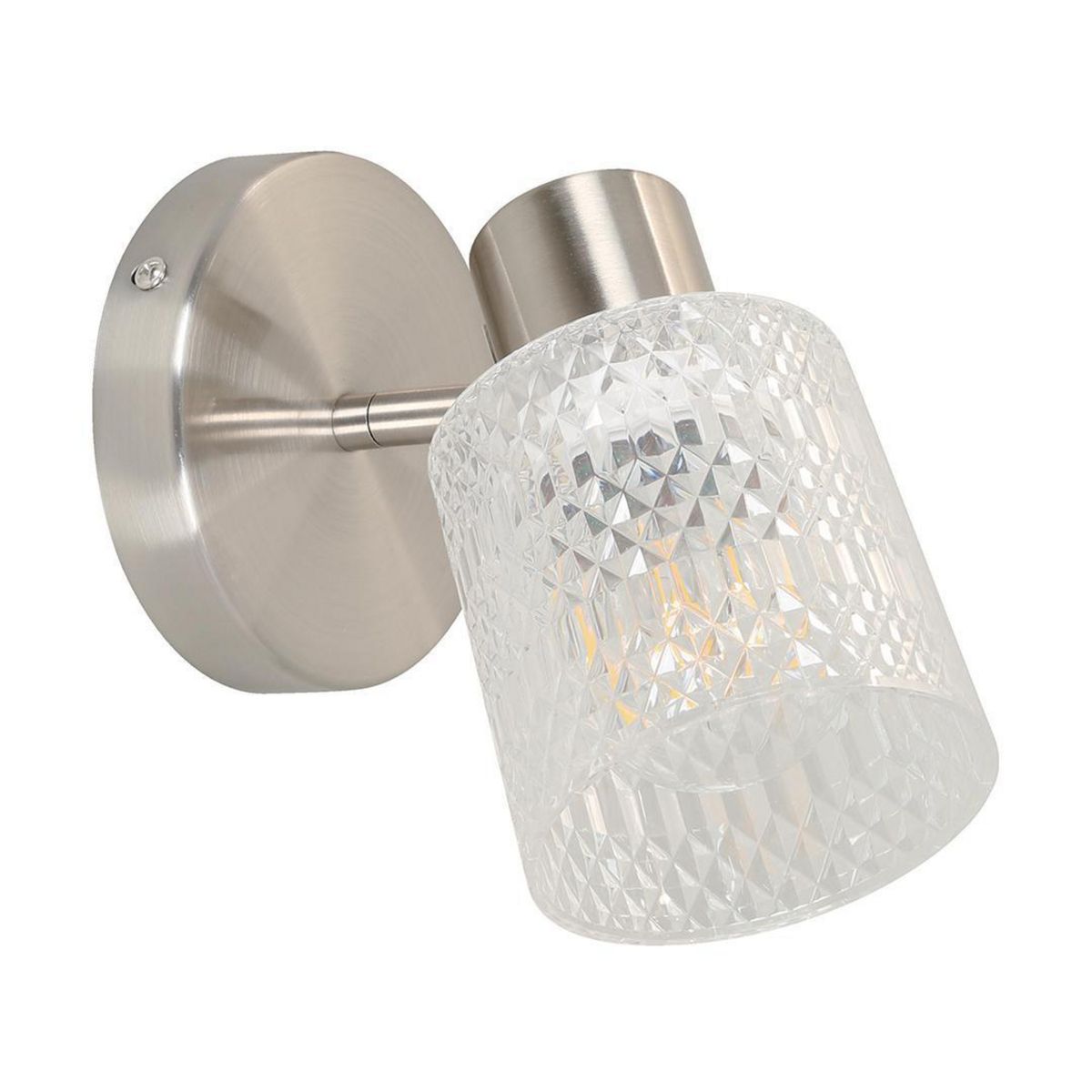 JUST HOME COLLECTION - Aplique Padron 1L E27 Metal Gris/Plata Satinado