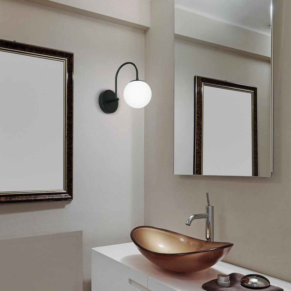 JUST HOME COLLECTION - Aplique Moscú 1L E27 Metal Negro