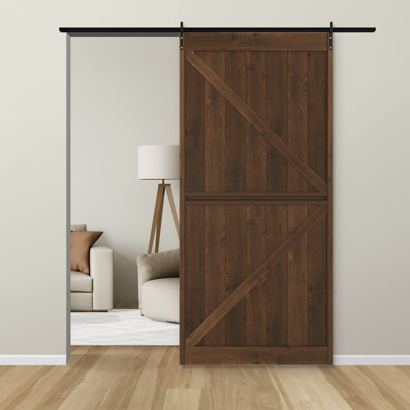 HOGGAN - Puerta Gran PVC Café 100x215cm