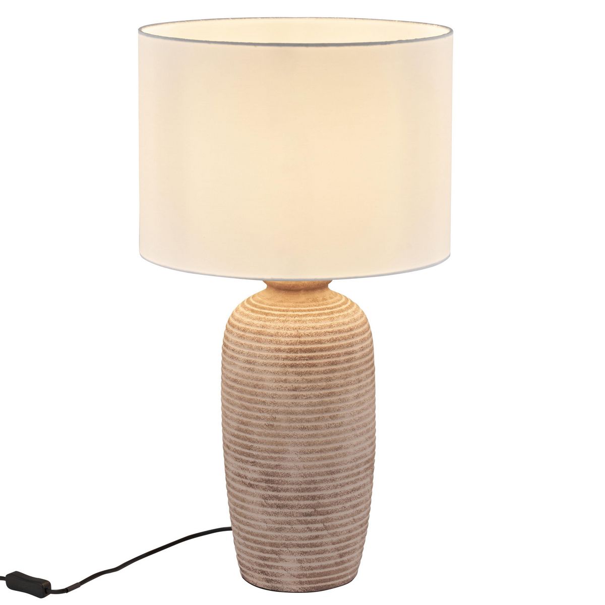 JUST HOME COLLECTION - Lámpara de Mesa Paide 1L E27 Blanco 35x63.5 cm