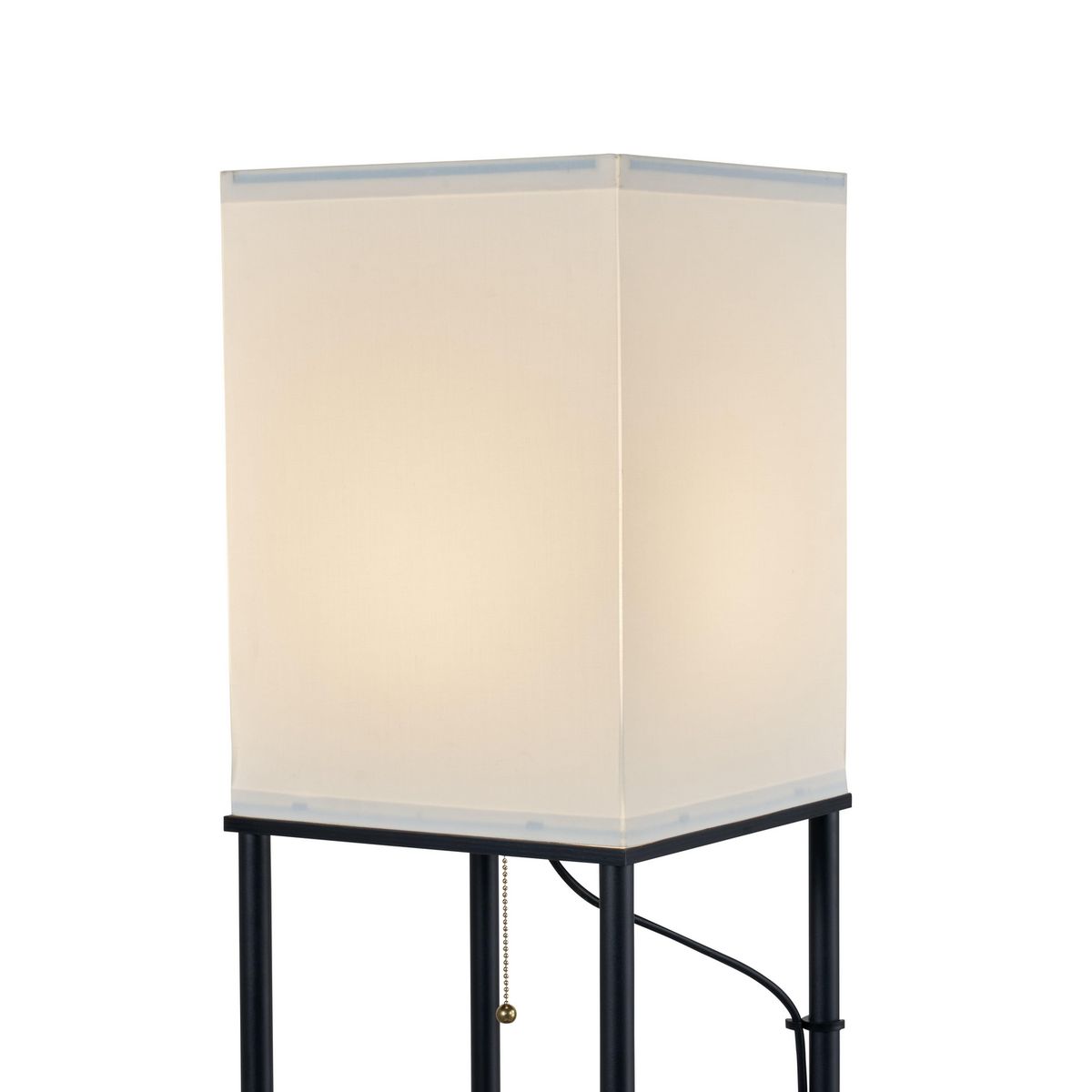 JUST HOME COLLECTION - Lámpara de Pie Torva 1L E27 Negro/Blanco 26x157.5 cm