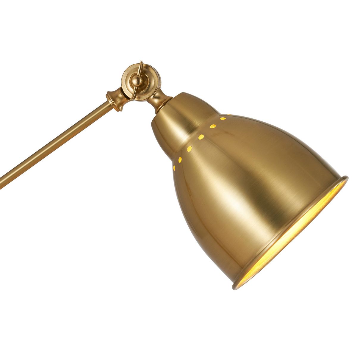 JUST HOME COLLECTION - Lámpara de Escritorio Valga 1L E27 Dorado 15x48 cm