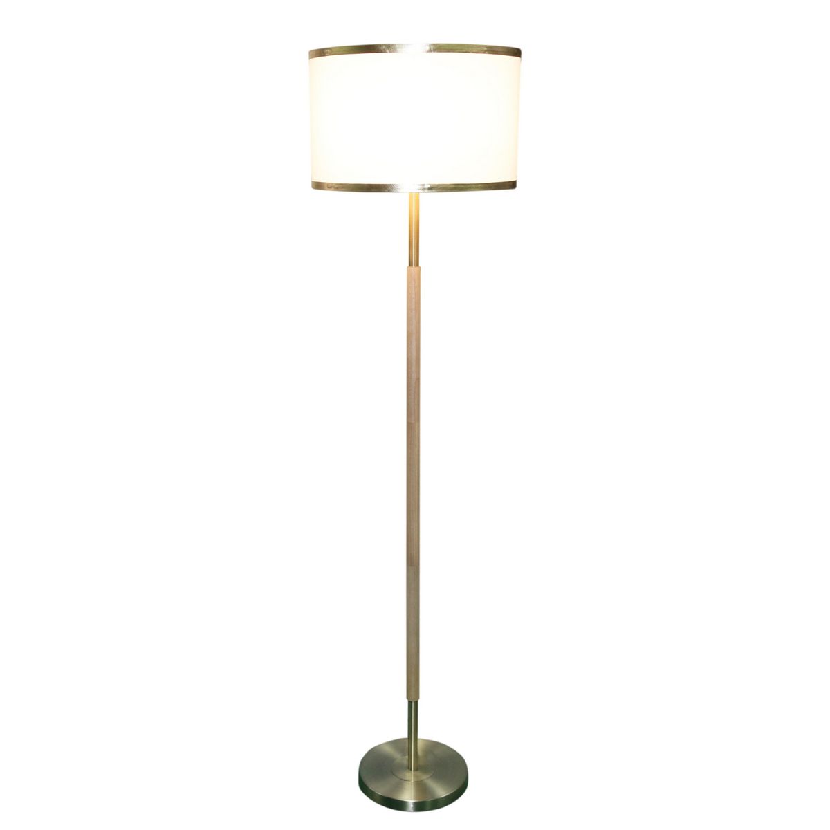 JUST HOME COLLECTION - Set de 3 Lámparas de Mesa y Pie Skiv 3L E27 Amarillo/Dorado 40x158 cm