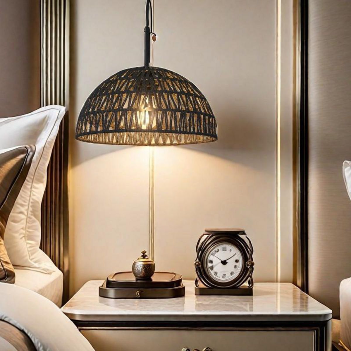 JUST HOME COLLECTION - Lámpara Colgante de Techo 1 Luz Hening Natural