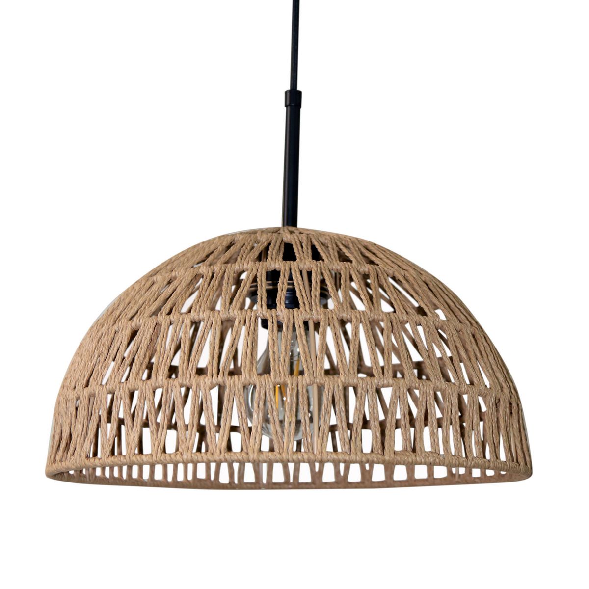 JUST HOME COLLECTION - Lámpara Colgante de Techo 1 Luz Hening Negra