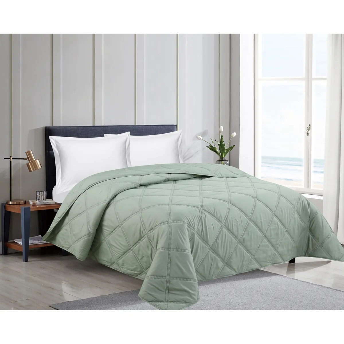 JUST HOME COLLECTION - Cubrecama BTS26 1.5 Plazas Color Verde