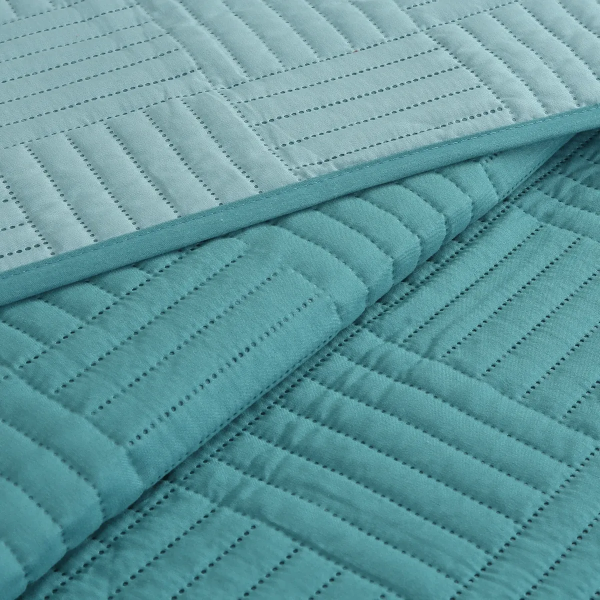 JUST HOME COLLECTION - Cubrecama Bicolor 1.5 Plazas Verde