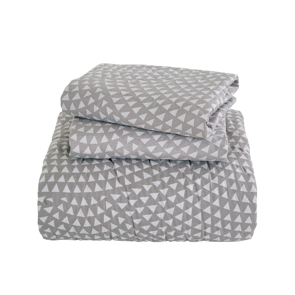 JUST HOME COLLECTION - Cubrecama Urbano Estampado Gris 1.5 Plazas