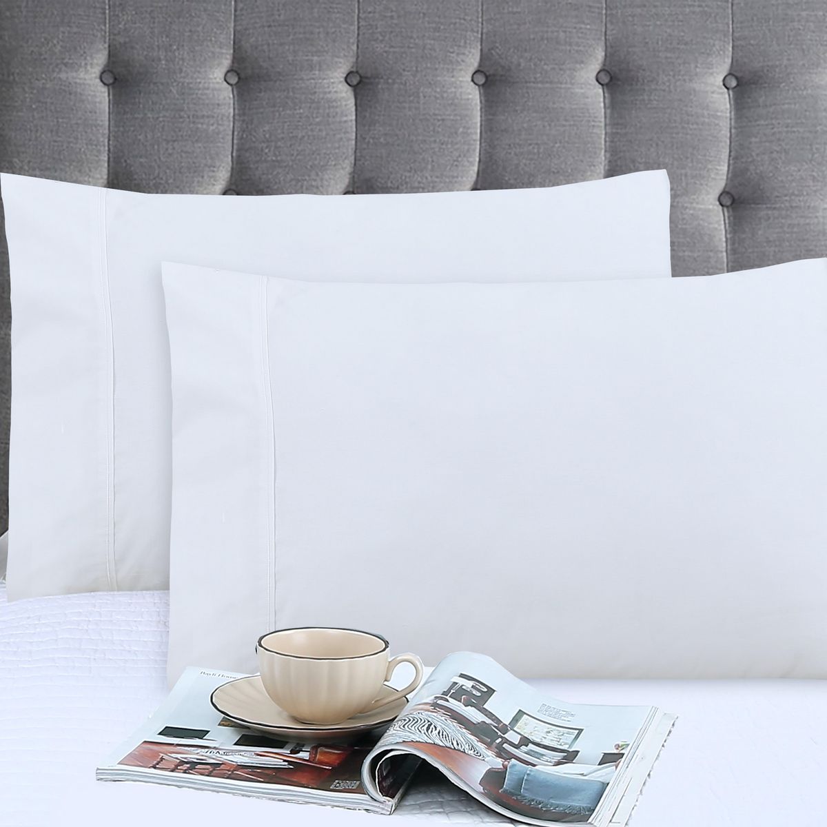 JUST HOME COLLECTION - Set 2 Fundas De Almohada 50X70 Blanco