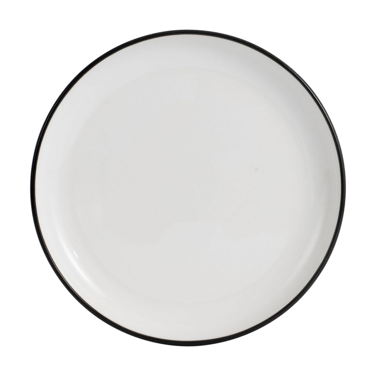 JUST HOME COLLECTION - Juego de Vajilla 16 Piezas de Porcelana Camellia Blanco y Negro