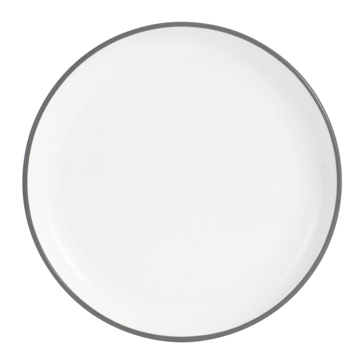 JUST HOME COLLECTION - Juego de Vajilla 16 Piezas de Cerámica Aster Gris y Blanco