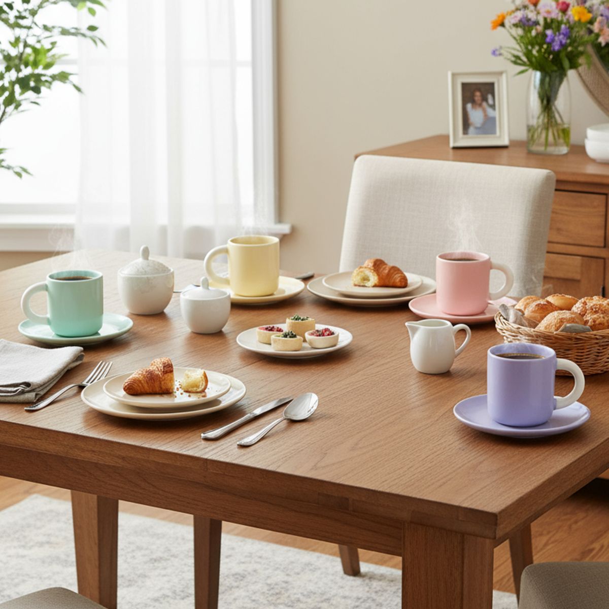 JUST HOME COLLECTION - Set x4 Tazas 100 ml Colores Surtidos