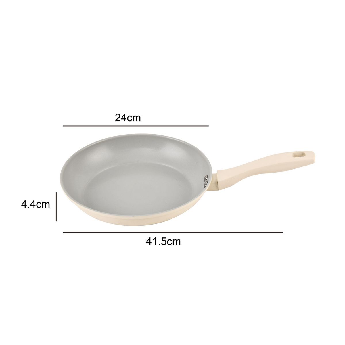 JUST HOME COLLECTION - Juego de Batería de Cocina 7 Piezas Aluminio Beige