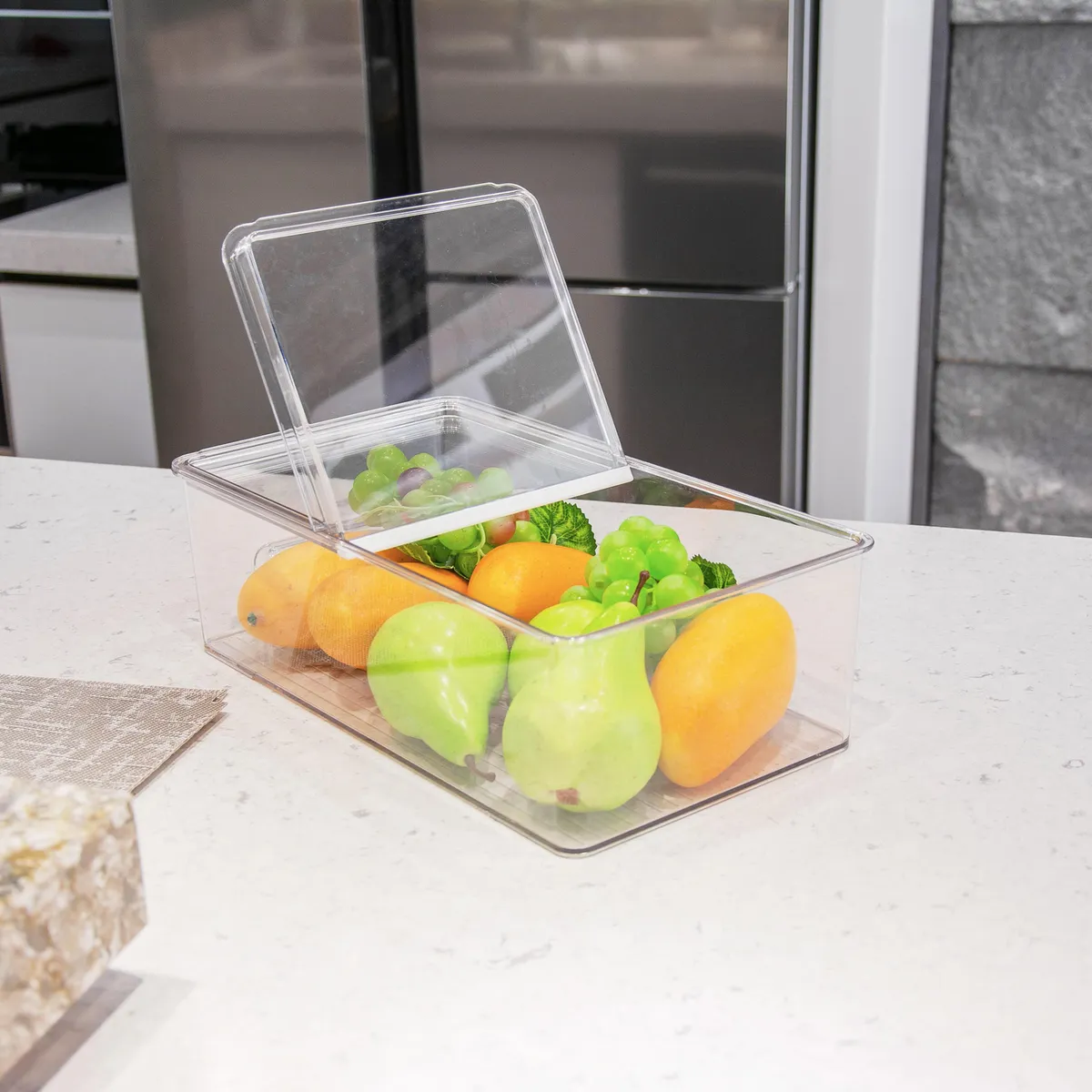 JUST HOME COLLECTION - Caja organizadora con tapa para Refrigerador 36x20.5x11cm