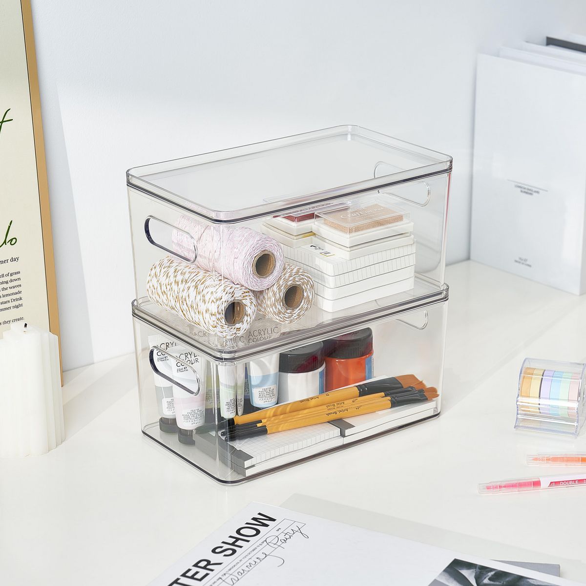 Caja Organizadora Apilable 25.4x15x12.7 cm, marca JUST HOME COLLECTION - Foto Principal