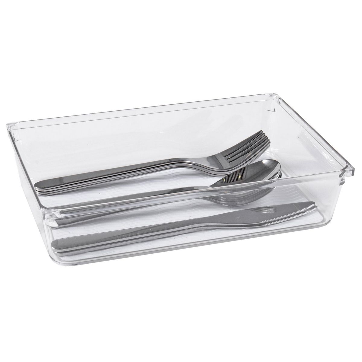 JUST HOME COLLECTION - Organizador de cajón acrílico multiuso 15.3x23x5.3cm