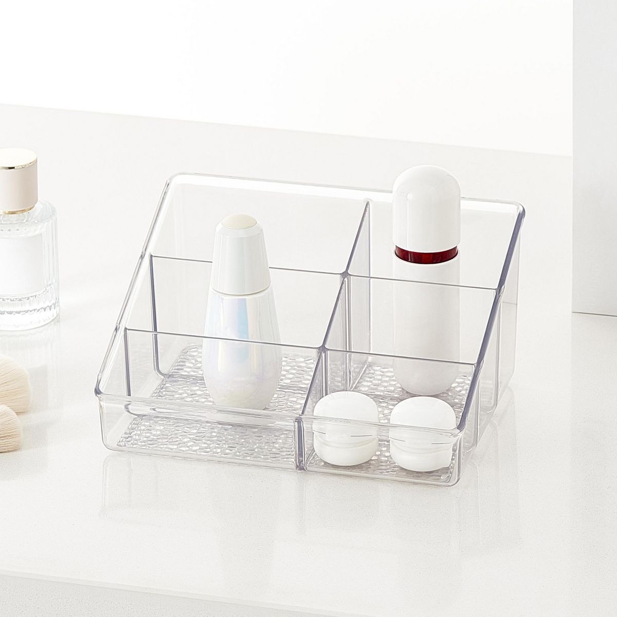 JUST HOME COLLECTION - Organizador de cosméticos acrílico con 6 divisiones