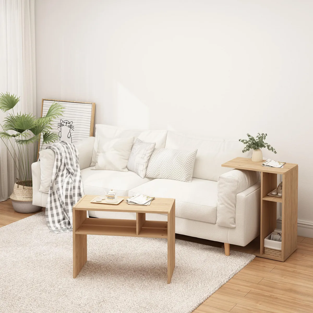 JUST HOME COLLECTION - Mesa de Centro Multifuncional Milán 30x63 cm