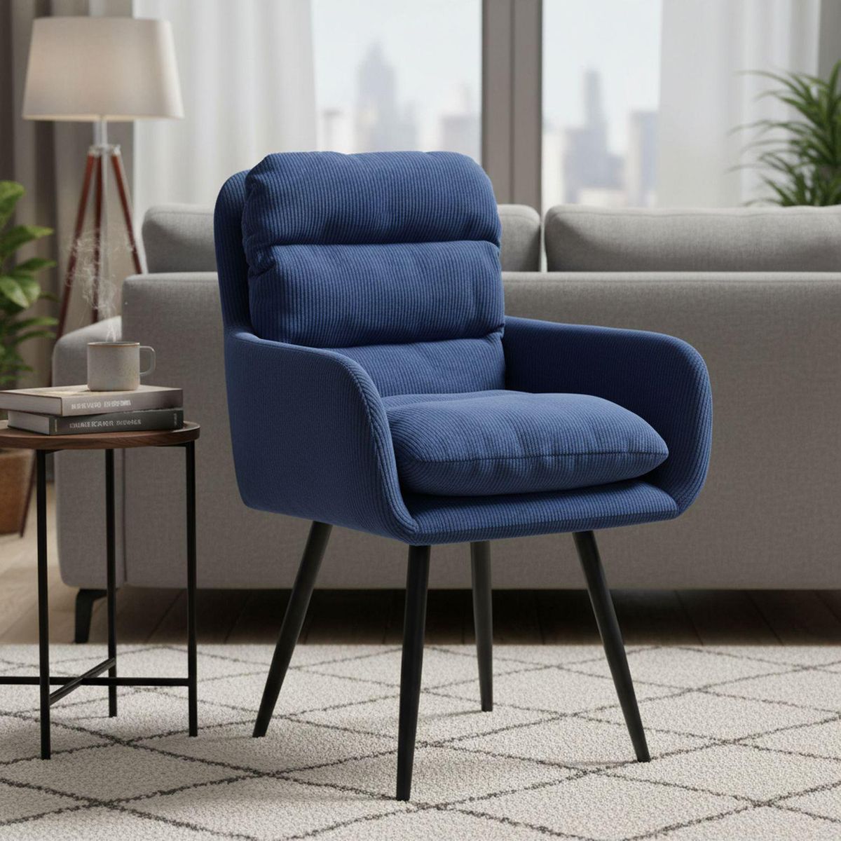 JUST HOME COLLECTION - Poltrona 1 Cuerpo Vacouver Azul