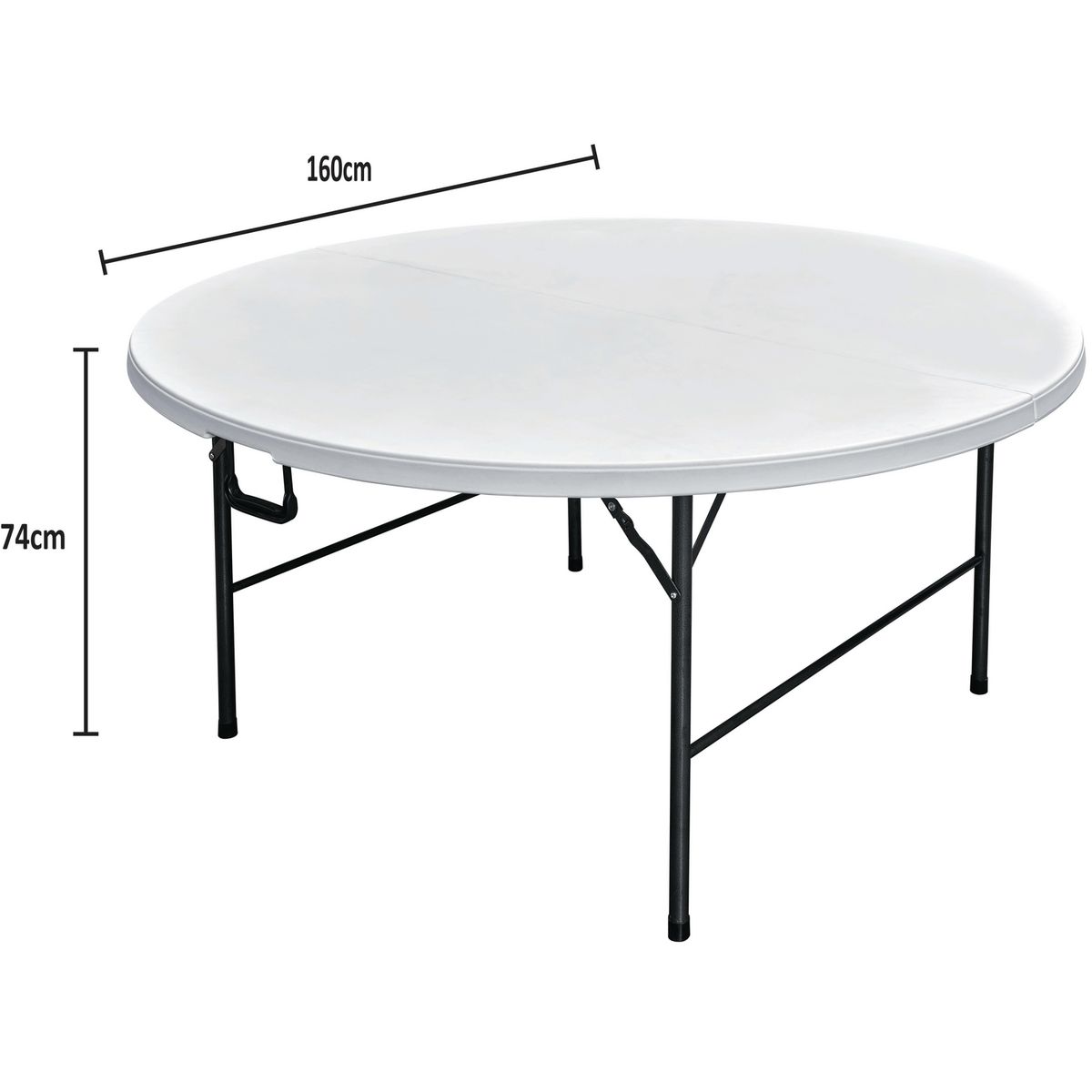 JUST HOME COLLECTION - Mesa Plegable Redonda 160cm Blanca