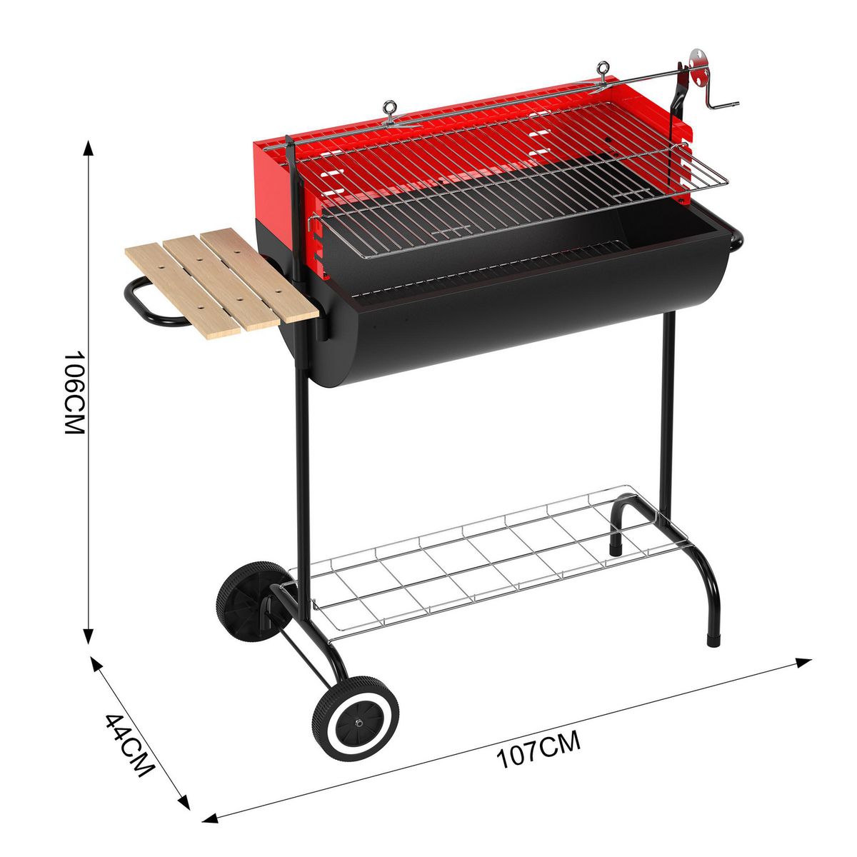 MR BEEF - Parrilla a Carbón Roldana Acero