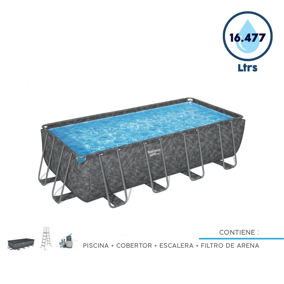 BESTWAY - Set de Piscina Estructural 549x274x132 cm 16,477 Litros 561KA