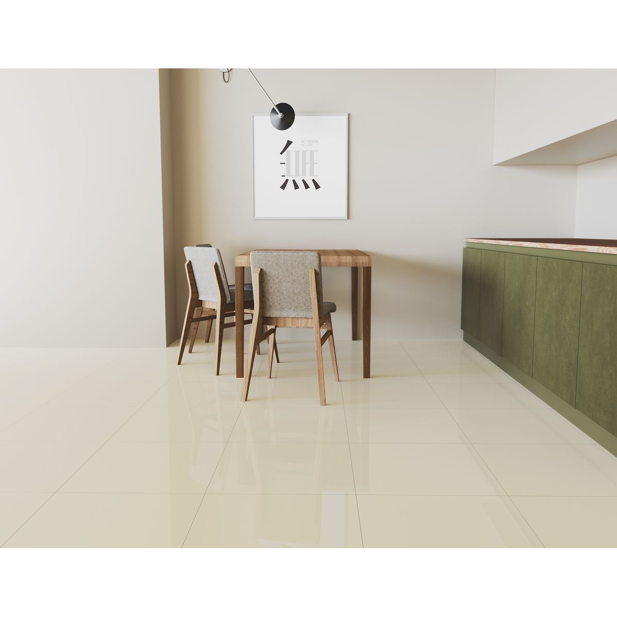 HOLZTEK - Porcelanato Soluble Liso Beige 60x60 1.44m2