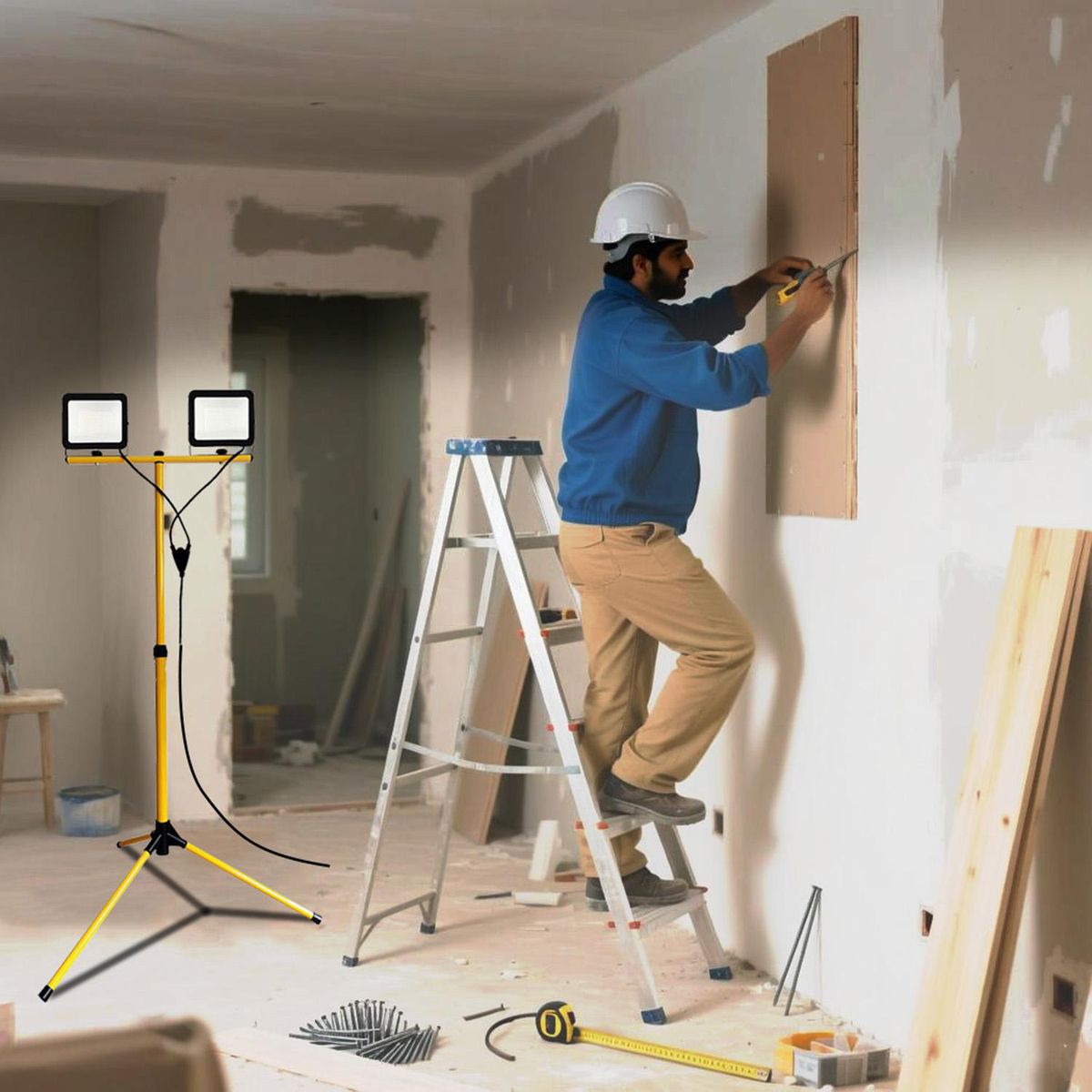 HALUX - Tripode LED 50WX2 9000LM LF