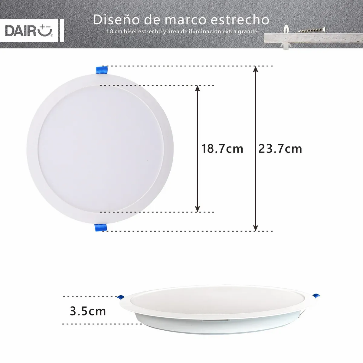 Panel LED Empotrable Circular 18W LF, marca DAIRU - Foto 2