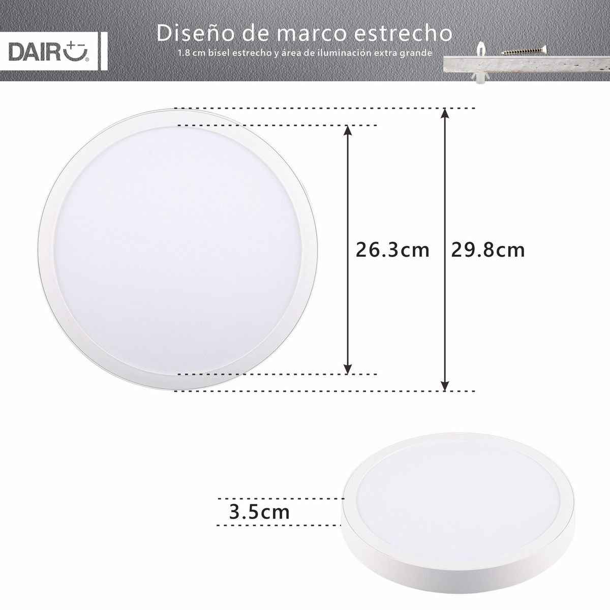 DAIRU - Panel LED Sobre Circular 24W LF