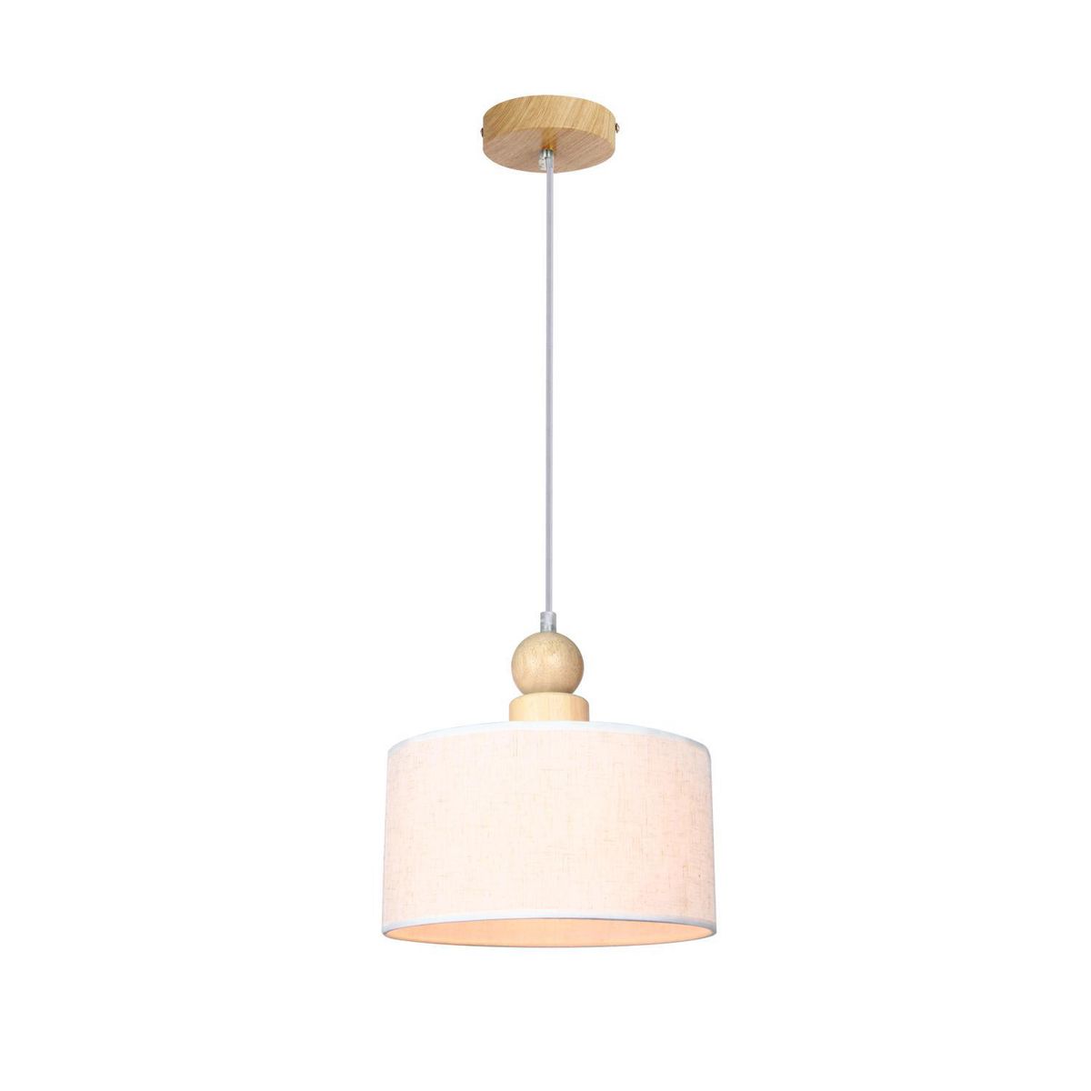 NON BRANDED - Lámpara Colgante de Techo 1 Luz Rome Natural