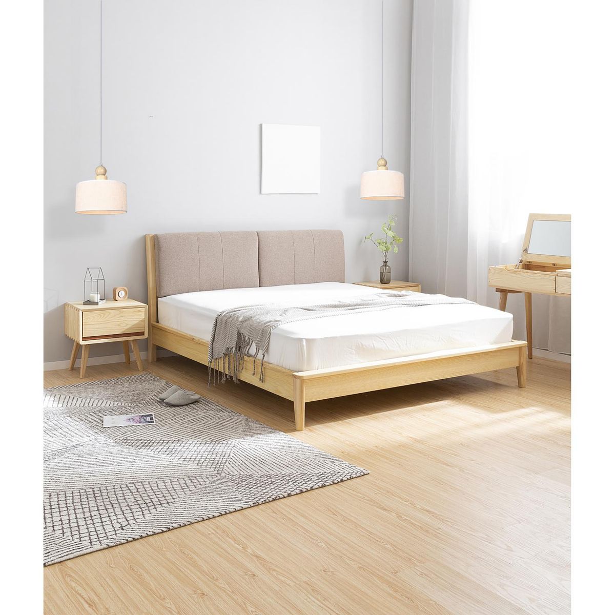 NON BRANDED - Lámpara Colgante de Techo 1 Luz Rome Natural