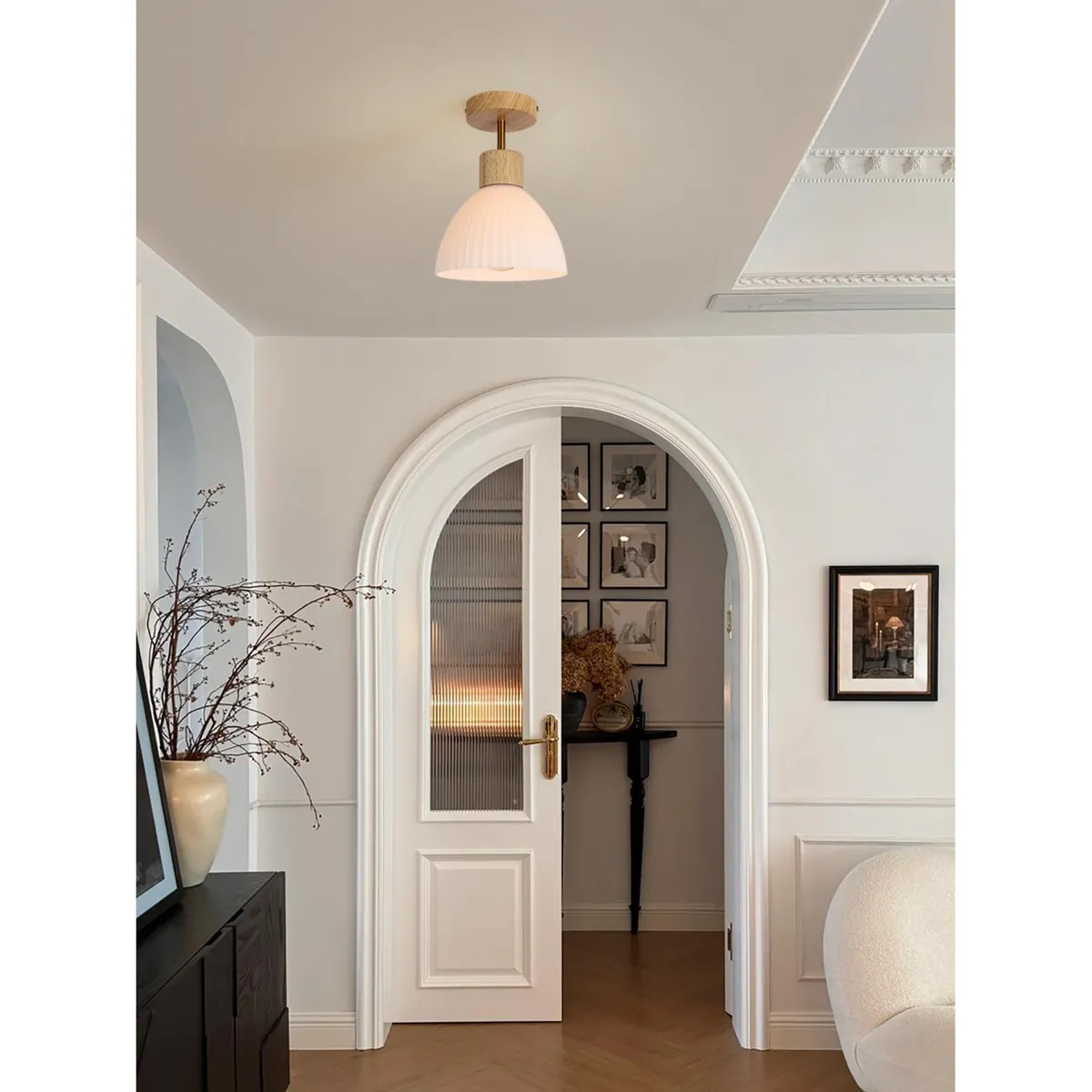 NON BRANDED - Lámpara Colgante Elva 1L E27 Blanco