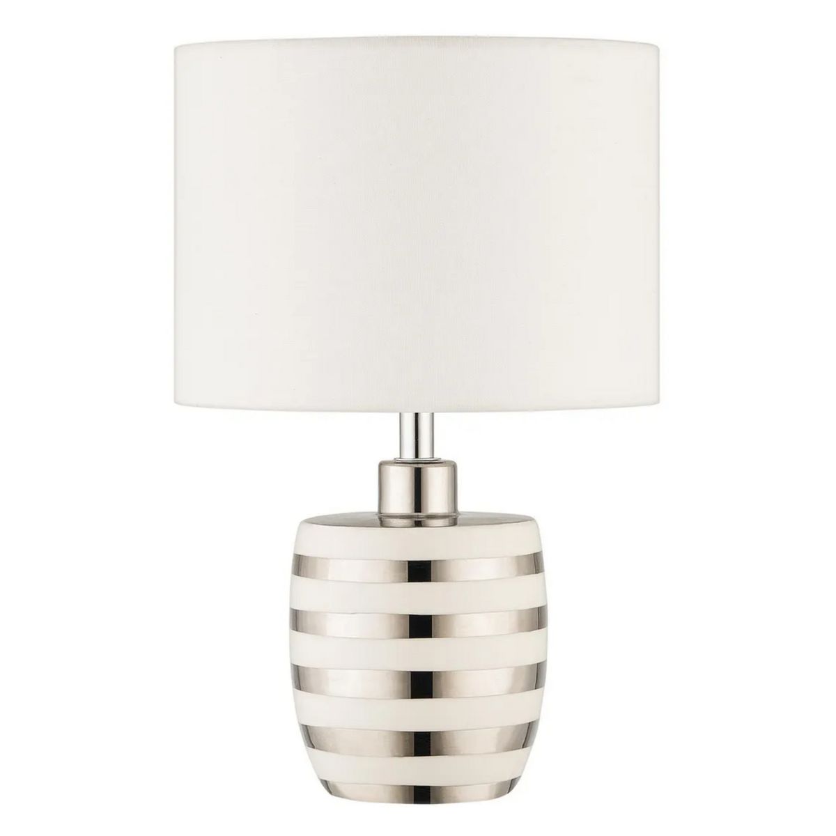 JUST HOME COLLECTION - Lámpara de Mesa 1 Luz Marian Plateada