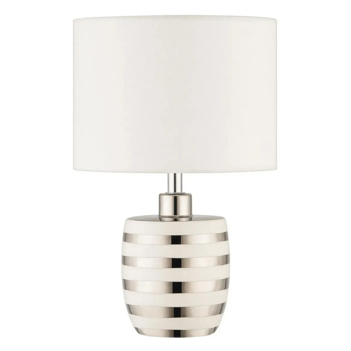 JUST HOME COLLECTION - Lámpara de Mesa 1 Luz Marian Plateada