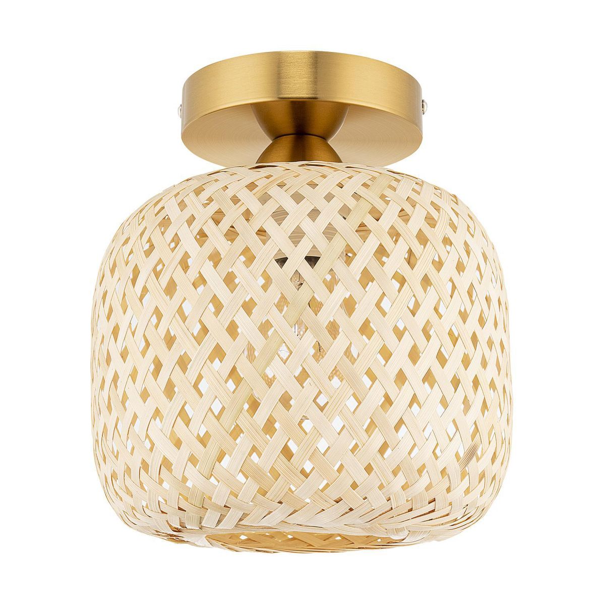 JUST HOME COLLECTION - Lámpara de Techo Ben 1L E27 Amarillo/Dorado