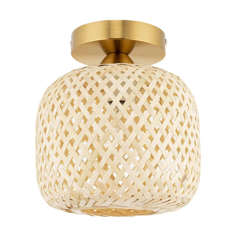 JUST HOME COLLECTION - Lámpara de Techo Ben 1L E27 Amarillo/Dorado