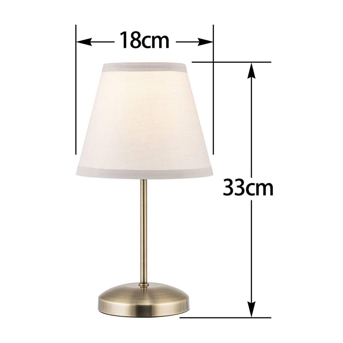 CASA BONITA - Pack de 2 Lámparas de Mesa New Lyon E27 Blanco 18x33 cm