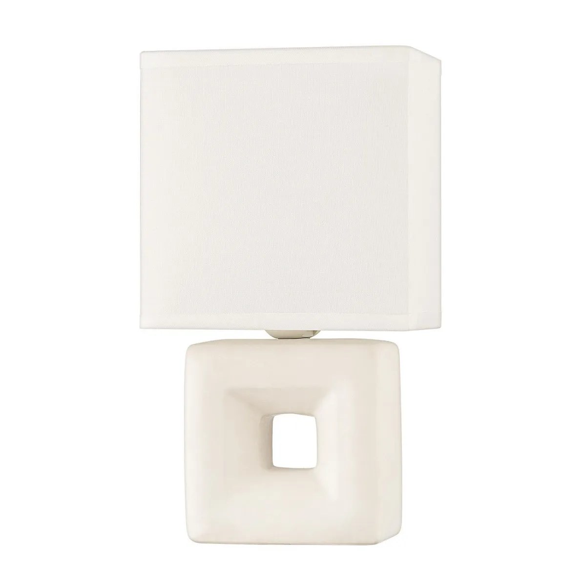 CASA BONITA - Lámpara de Mesa New Ceram 1L E27 Blanco 15x25 cm