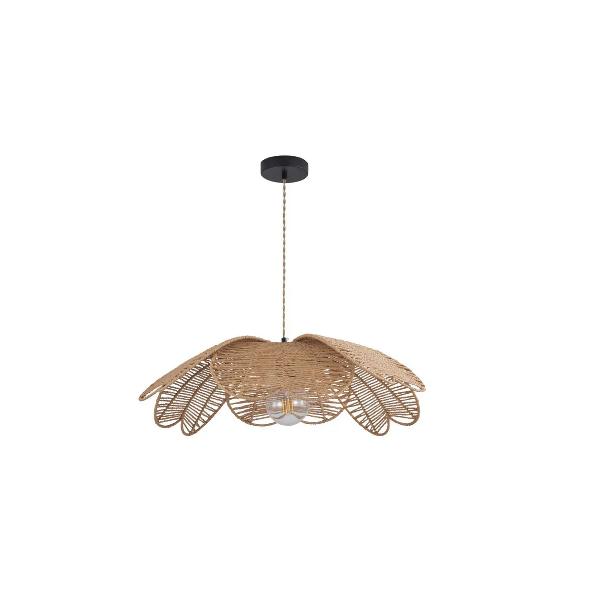 JUST HOME COLLECTION - Lámpara Colgante de Techo 1 Luz Tapa Natural