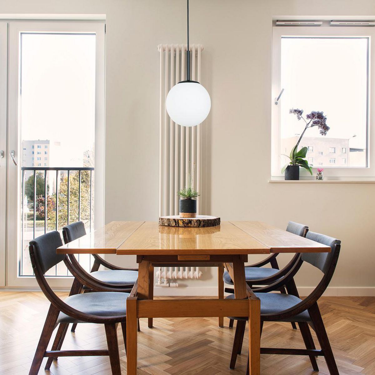 JUST HOME COLLECTION - Lámpara Colgante de Techo 1 Luz Moscú Negra