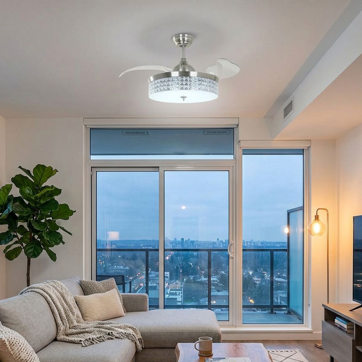 JUST HOME COLLECTION - Ventilador de Techo Led Lya