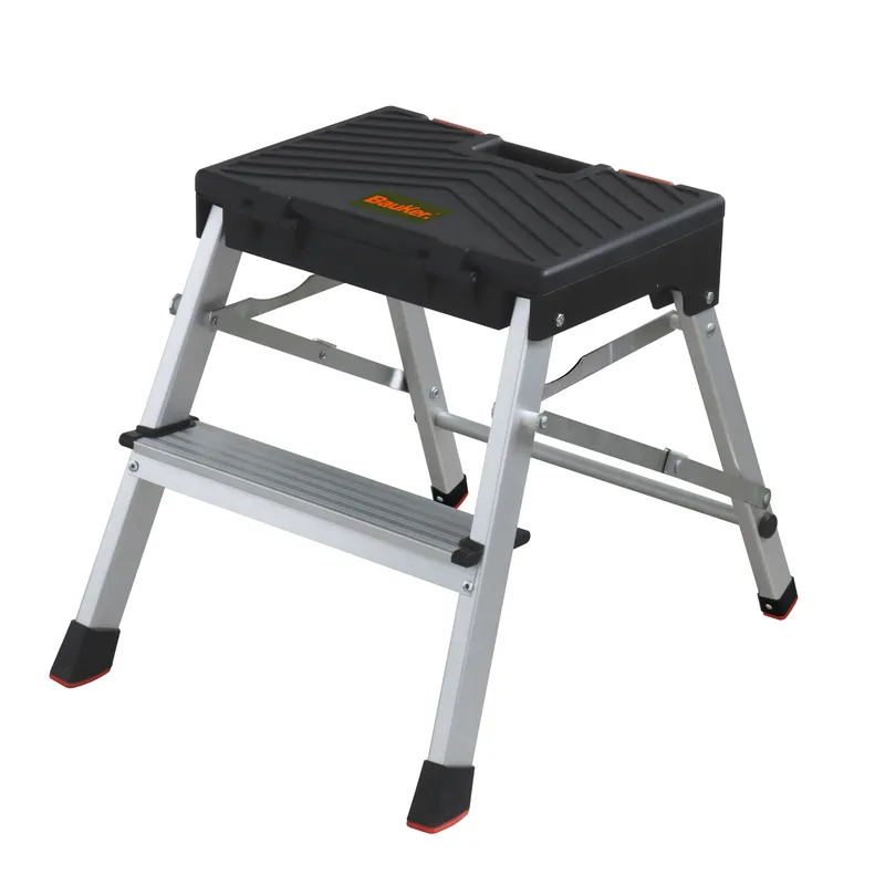 BAUKER -  Escalera de Aluminio 43 cm 2 Peldaños