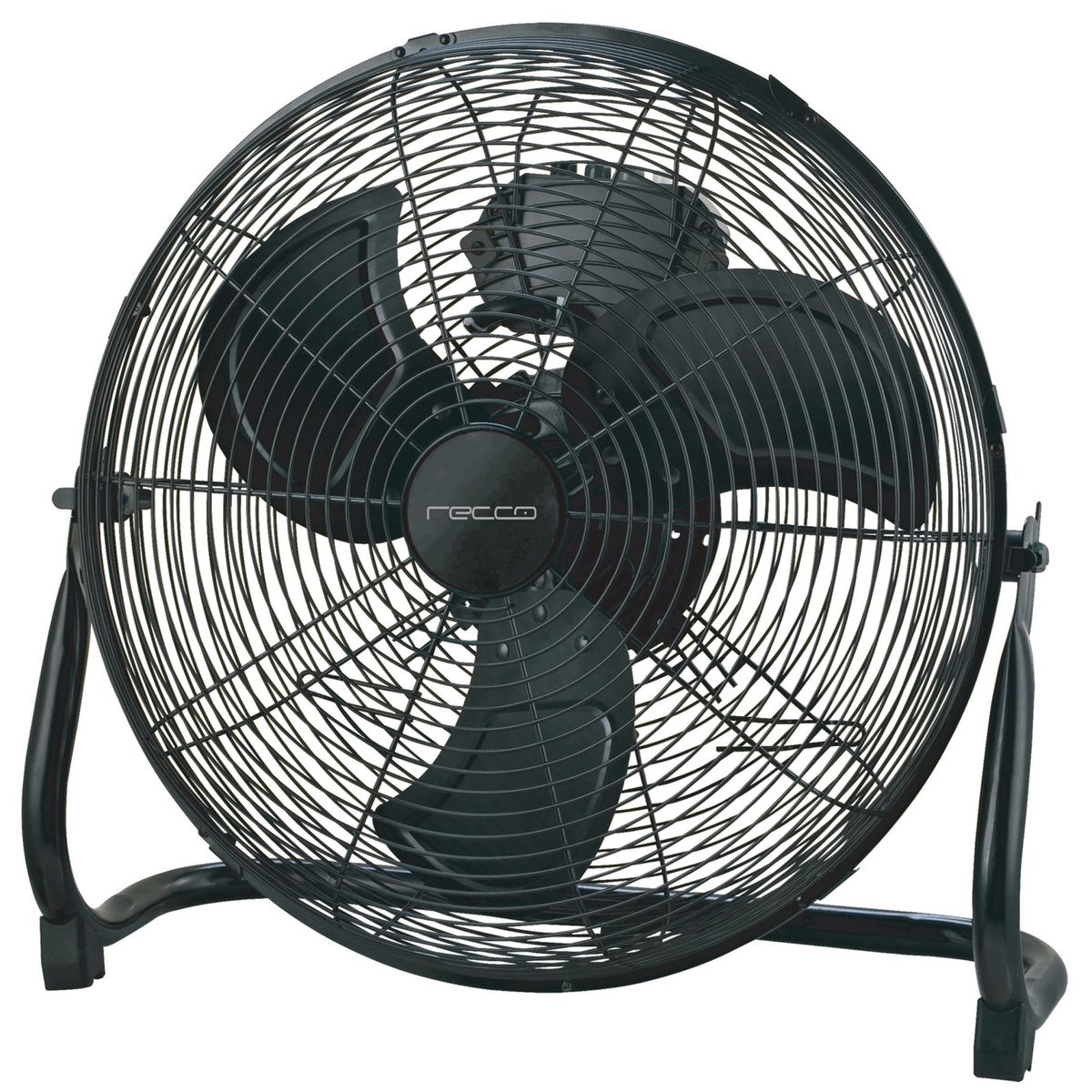 RECCO - Ventilador De Piso Industrial 20" Metal 3 Velocidades 70W Wurden Negro