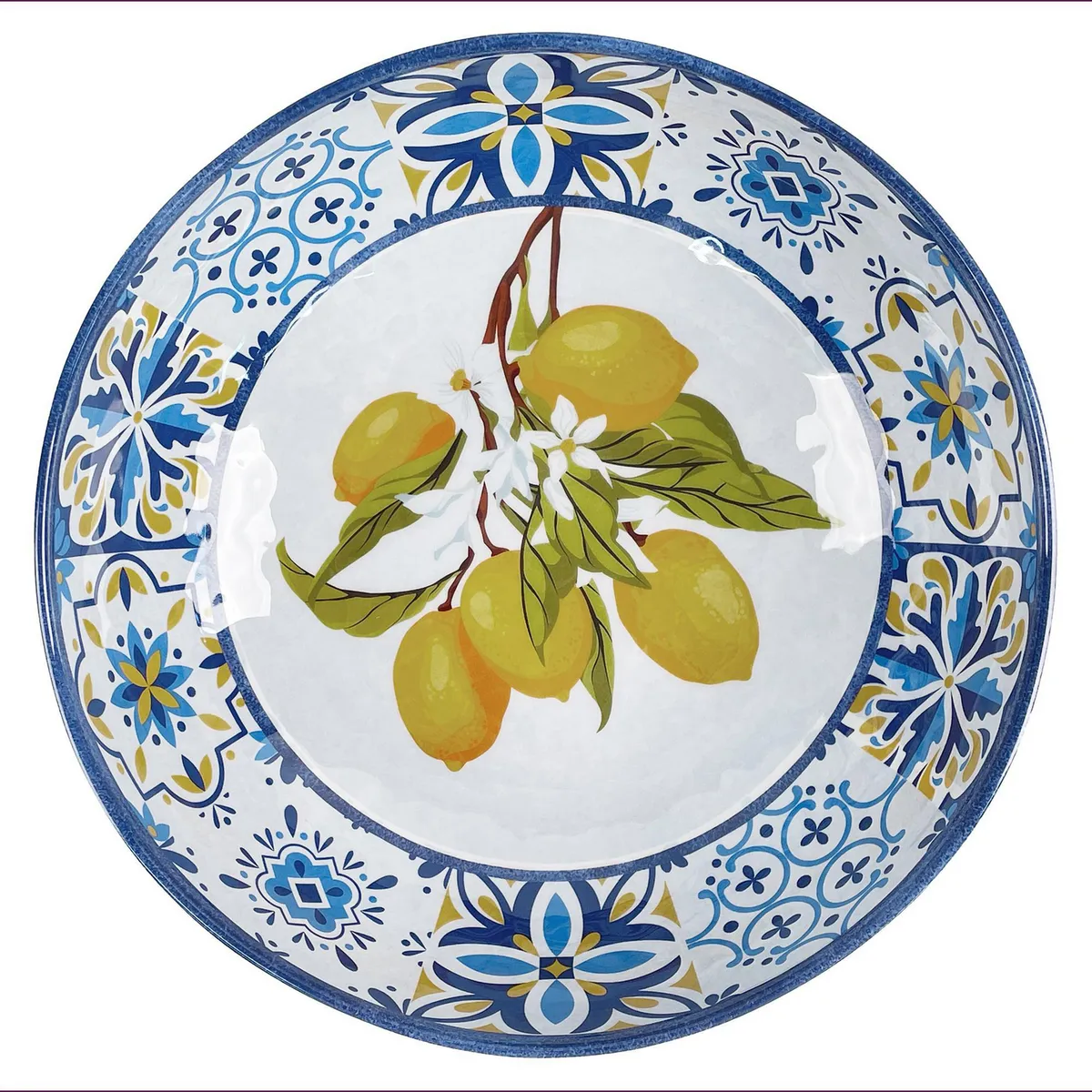 JUST HOME COLLECTION - Bowl Toscana Azul Limón 30cm