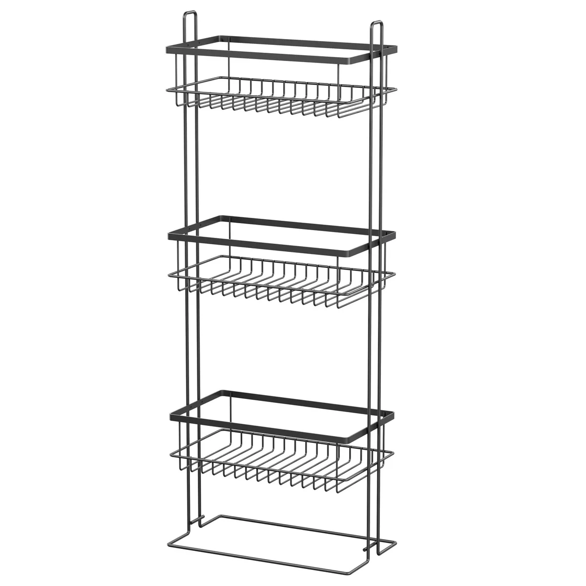 JUST HOME COLLECTION - Organizador de Baño 3 Niveles Negro