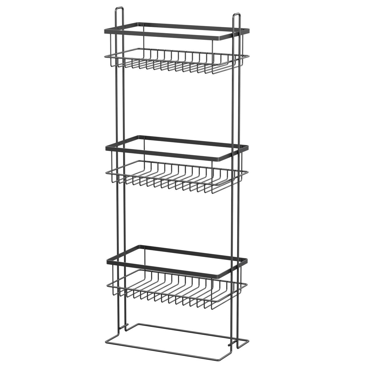 JUST HOME COLLECTION - Organizador de Baño 3 Niveles Negro