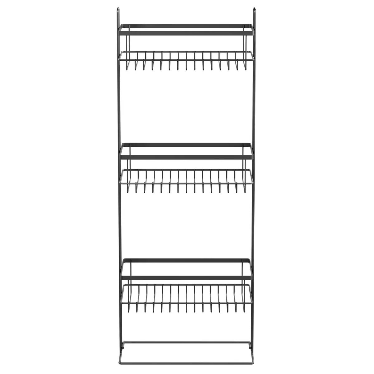 JUST HOME COLLECTION - Organizador de Baño 3 Niveles Negro