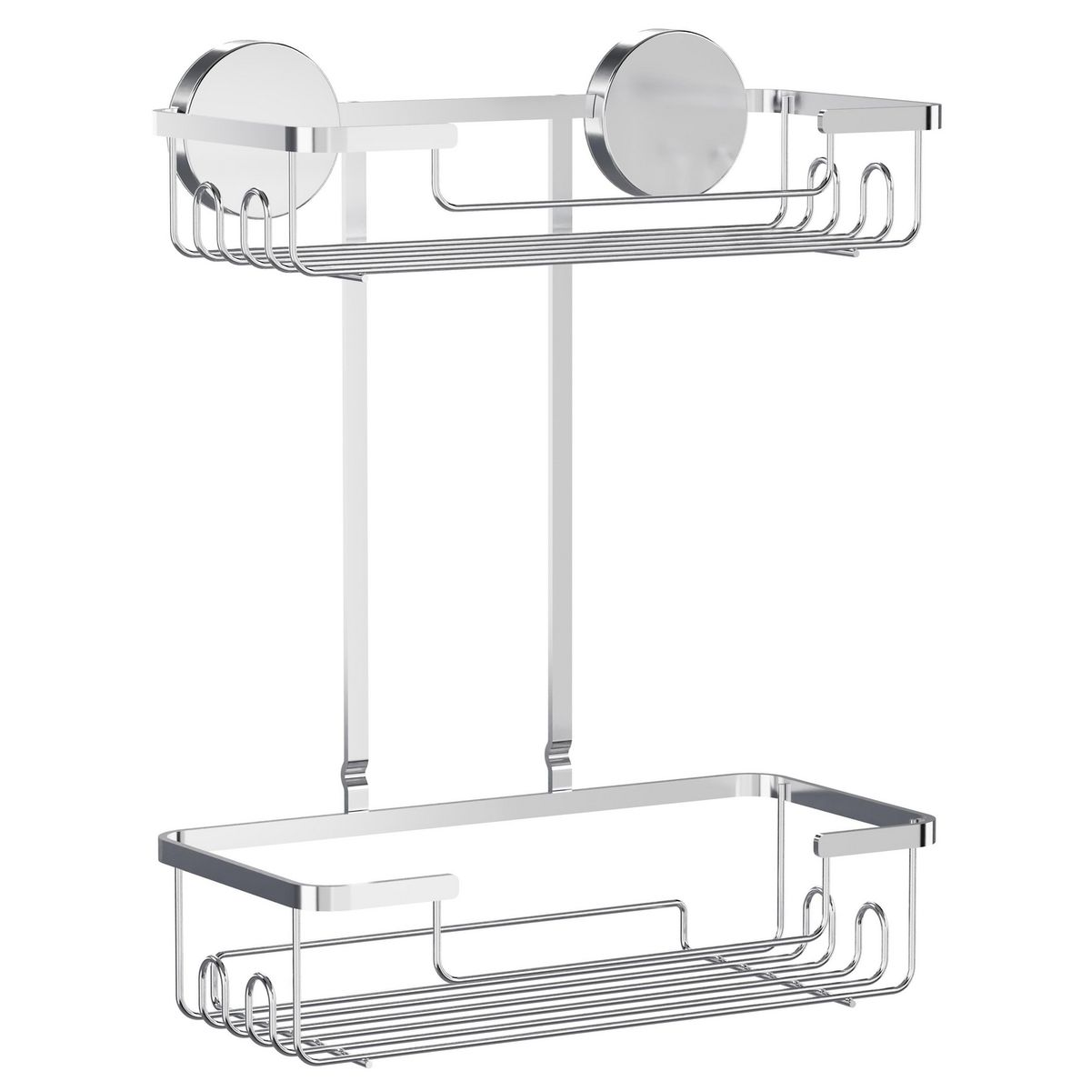 JUST HOME COLLECTION - Organizador de Ducha 2 Niveles Cromada